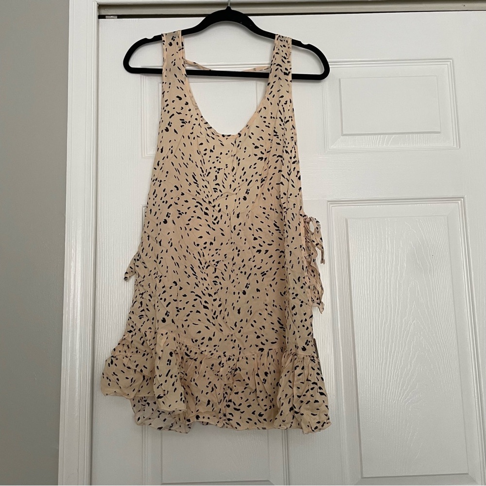 Chelsea28 Nordstrom print swim cover up cream and black size small NWT